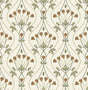 A-Street Prints Dard Green Tulip Ogee Wallpaper