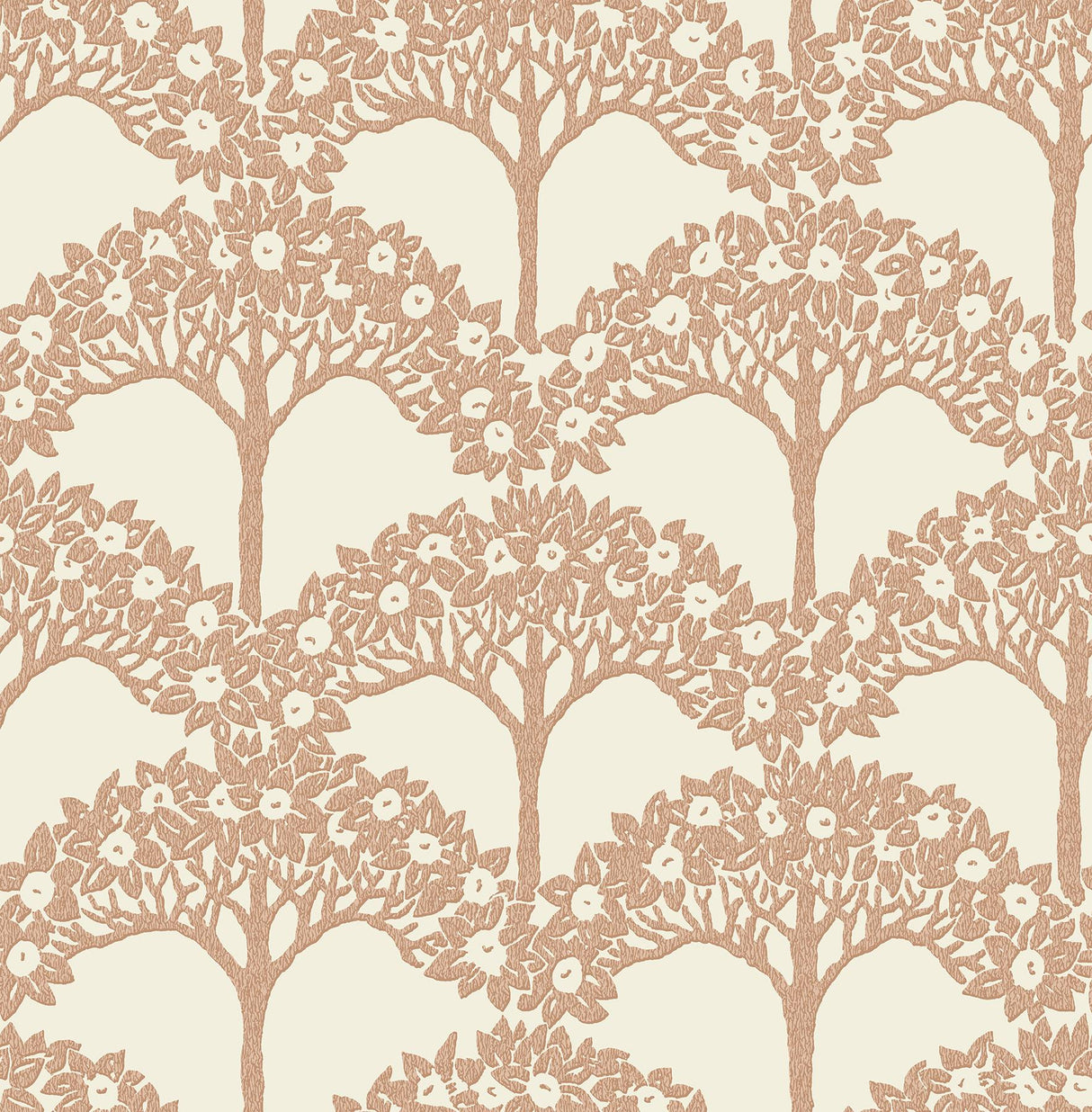 A-Street Prints Dawson Magnolia Tree Rust Wallpaper