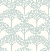 A-Street Prints Dawson Turquoise Magnolia Tree Wallpaper