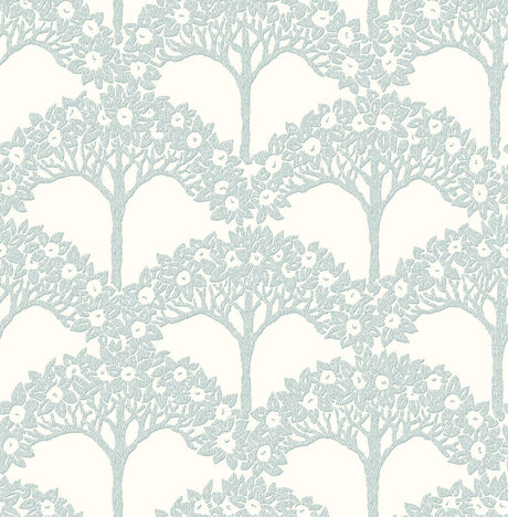 A-Street Prints Dawson Turquoise Magnolia Tree Wallpaper