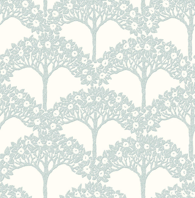 A-Street Prints Dawson Turquoise Magnolia Tree Wallpaper