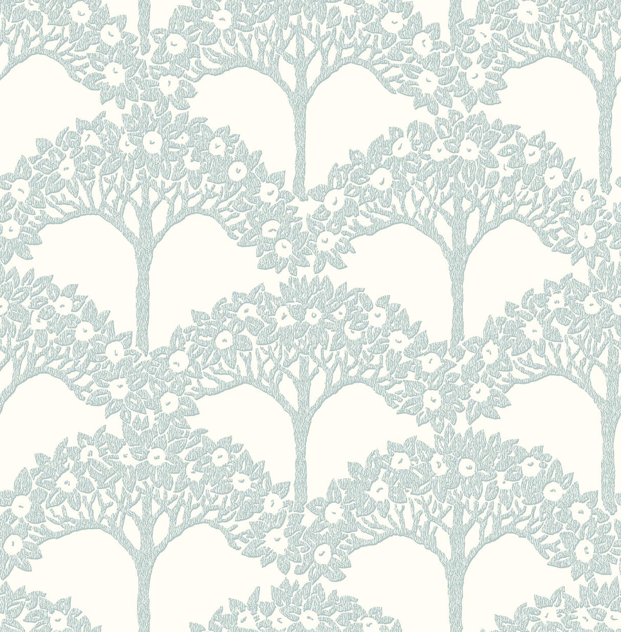 A-Street Prints Dawson Magnolia Tree Turquoise Wallpaper