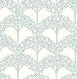 A-Street Prints Dawson Magnolia Tree Turquoise Wallpaper
