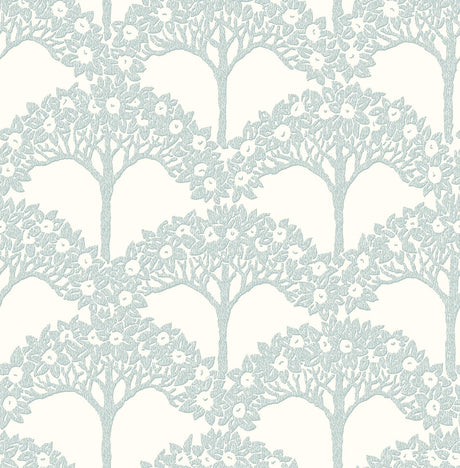 A-Street Prints Dawson Magnolia Tree Turquoise Wallpaper