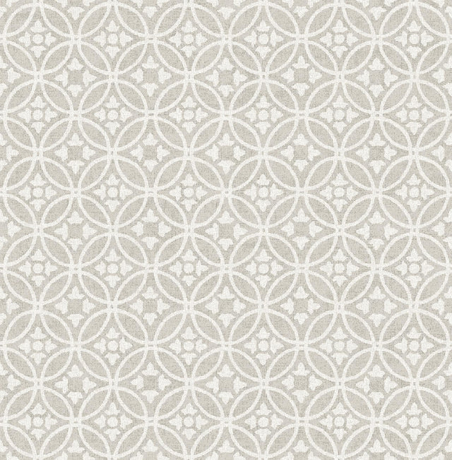 A-Street Prints Larsson Grey Ogee Wallpaper