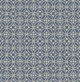 A-Street Prints Larsson Indigo Ogee Wallpaper