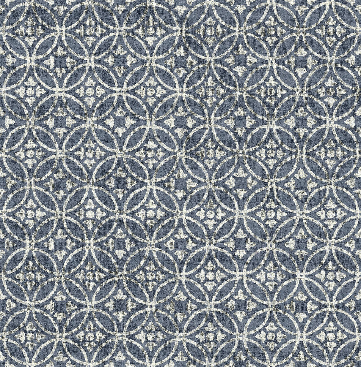 A-Street Prints Larsson Ogee Indigo Wallpaper