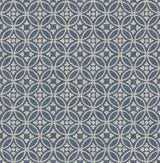 A-Street Prints Larsson Ogee Indigo Wallpaper