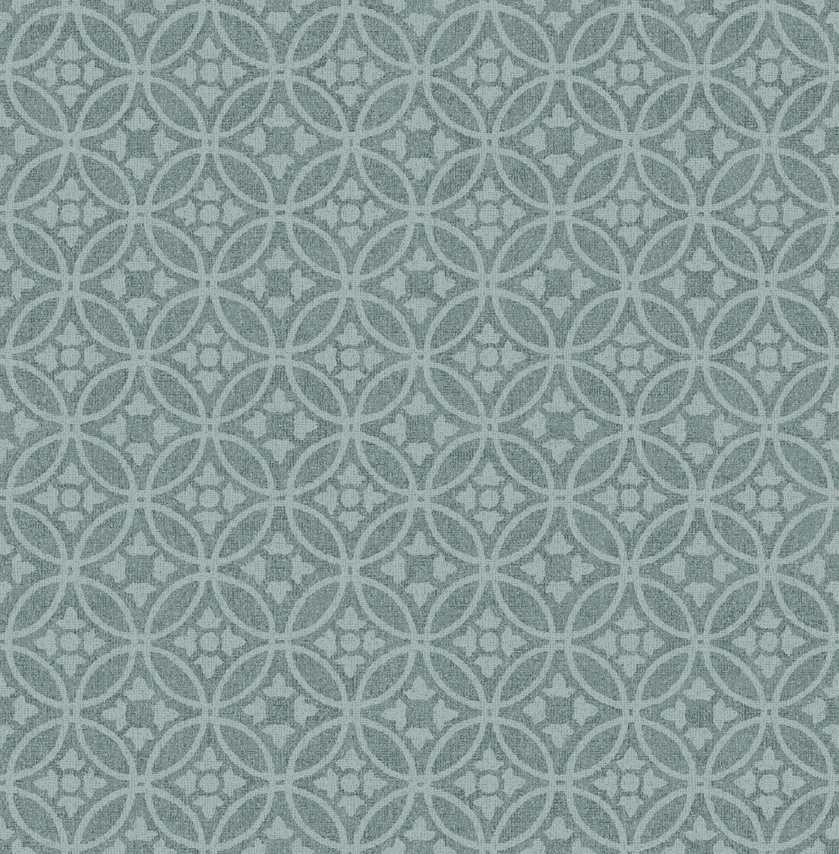 A-Street Prints Larsson Teal Ogee Wallpaper