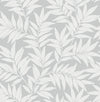 A-Street Prints Morris Light Grey Leaf Wallpaper