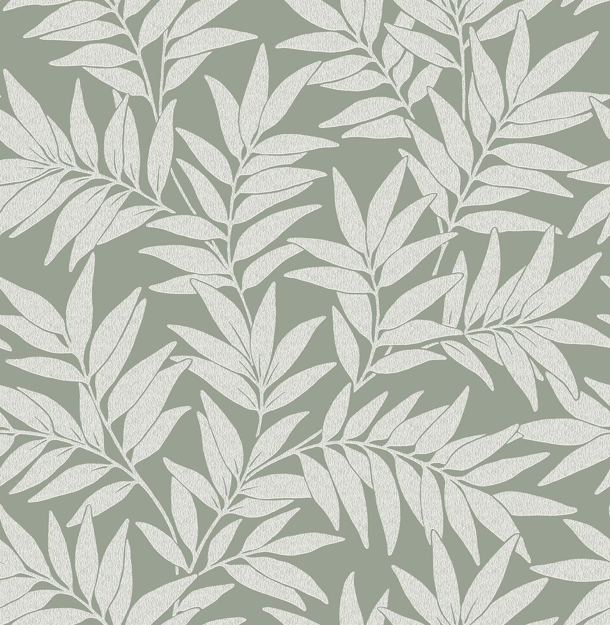 A-Street Prints Morris Green Leaf Wallpaper
