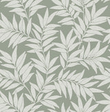 A-Street Prints Morris Green Leaf Wallpaper