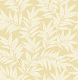 A-Street Prints Morris Yellow Leaf Wallpaper