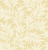 A-Street Prints Morris Leaf Yellow Wallpaper
