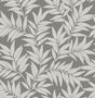 A-Street Prints Morris Dark Grey Leaf Wallpaper
