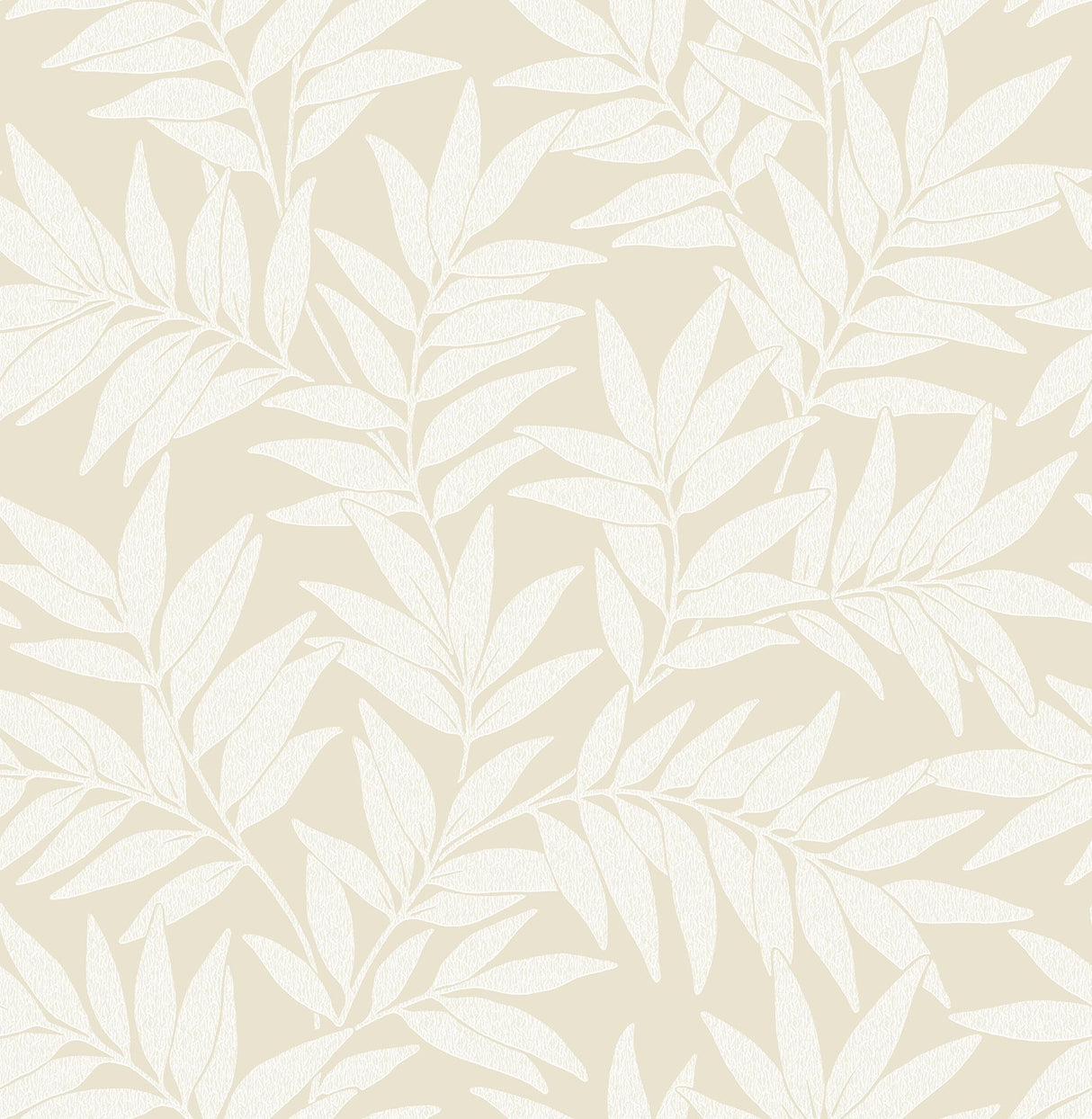 A-Street Prints Morris Taupe Leaf Wallpaper