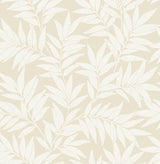 A-Street Prints Morris Leaf Taupe Wallpaper