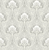 A-Street Prints Mucha Botanical Ogee Off-White Wallpaper