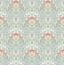A-Street Prints Mucha Light Blue Botanical Ogee Wallpaper