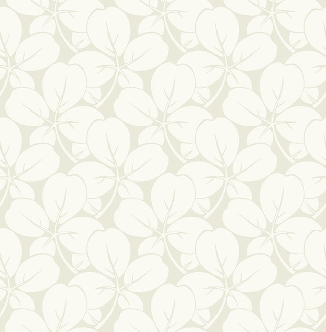 A-Street Prints Robert Off-White Clover Wallpaper