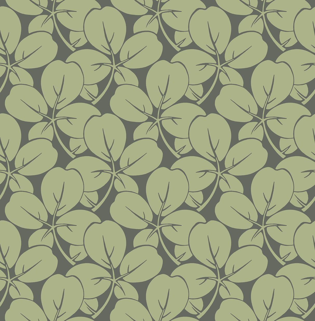 A-Street Prints Robert Clover Green Wallpaper
