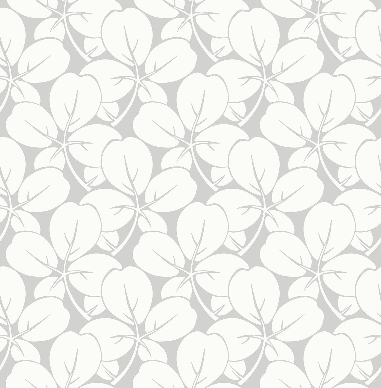 A-Street Prints Robert Light Grey Clover Wallpaper