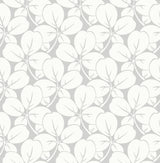 A-Street Prints Robert Light Grey Clover Wallpaper