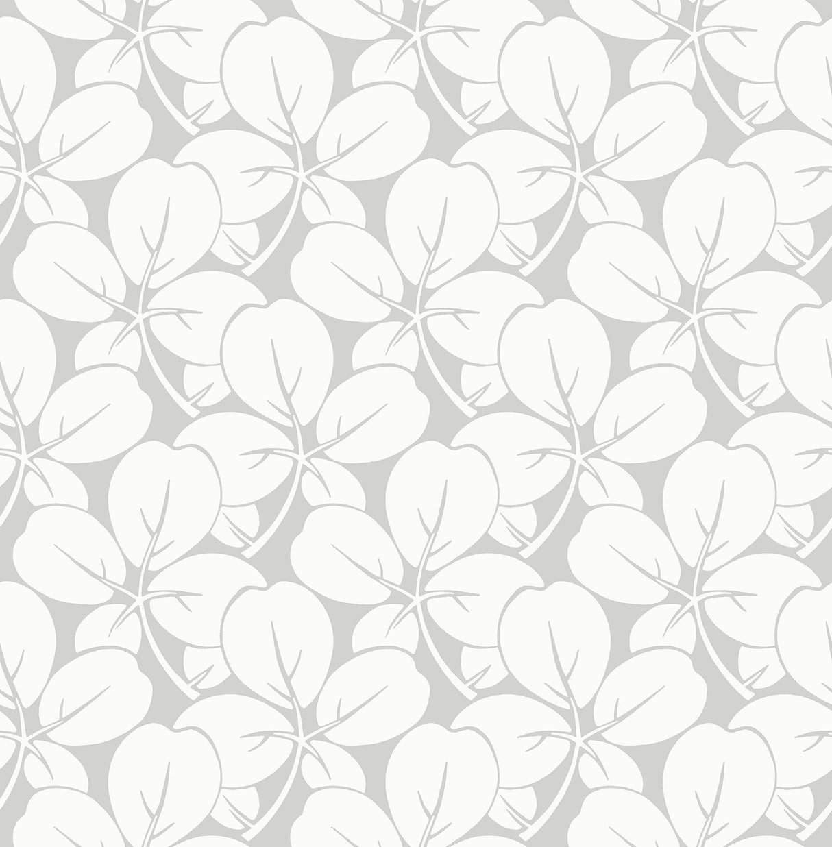 A-Street Prints Robert Clover Light Grey Wallpaper