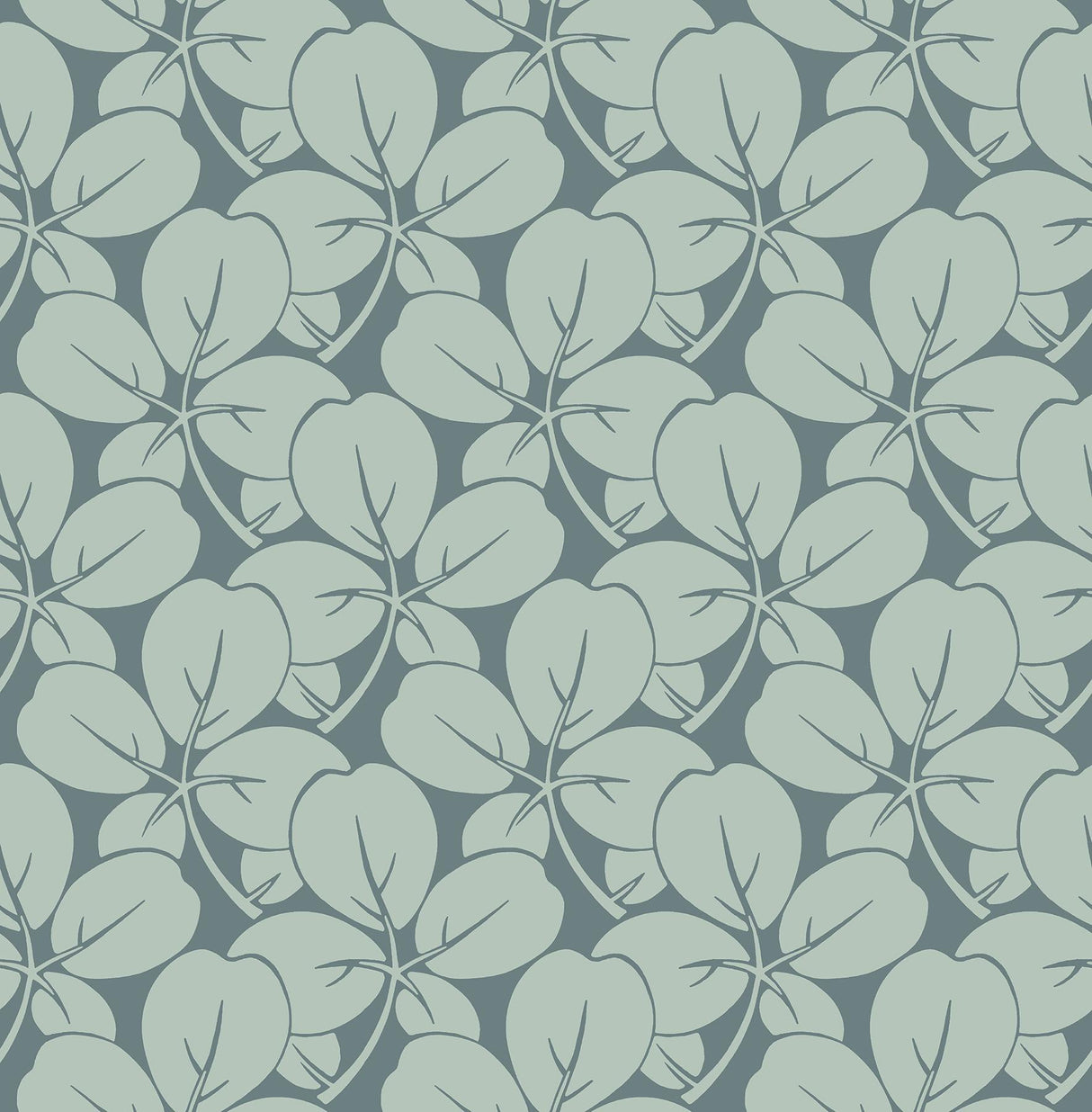 A-Street Prints Robert Aqua Clover Wallpaper