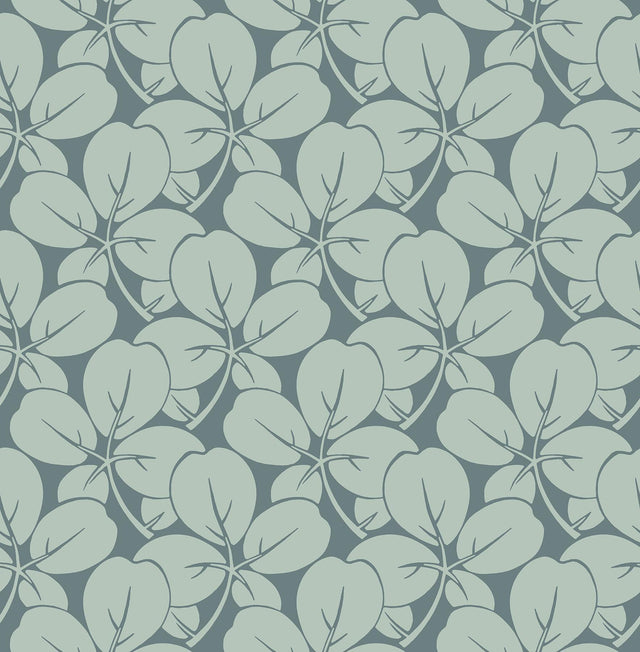 A-Street Prints Robert Aqua Clover Wallpaper