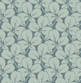 A-Street Prints Robert Clover Aqua Wallpaper