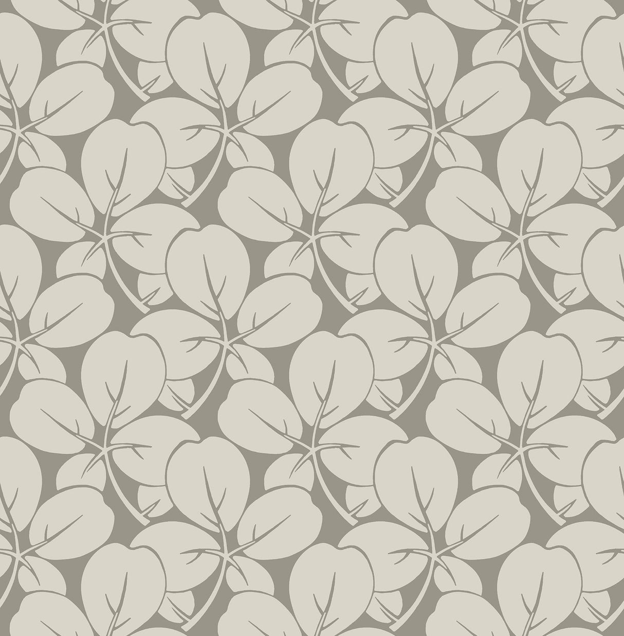 A-Street Prints Robert Clover Grey Wallpaper