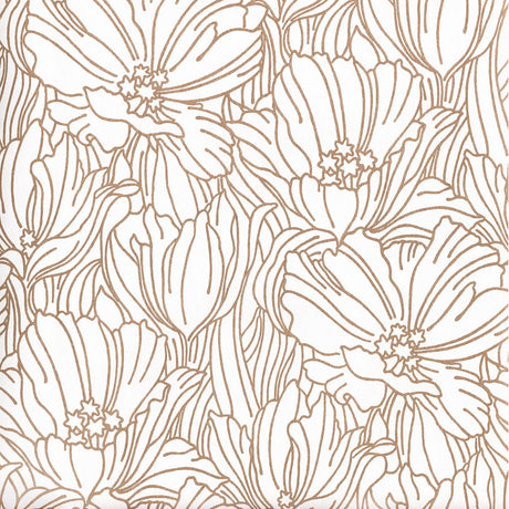 A-Street Prints Selwyn Metallic Copper Floral Wallpaper