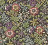 A-Street Prints Voysey Brown Floral Wallpaper