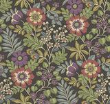 A-Street Prints Voysey Floral Brown Wallpaper