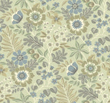 A-Street Prints Voysey Green Floral Wallpaper