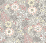 A-Street Prints Voysey Pink Floral Wallpaper