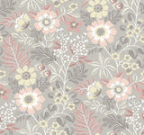 A-Street Prints Voysey Floral Pink Wallpaper