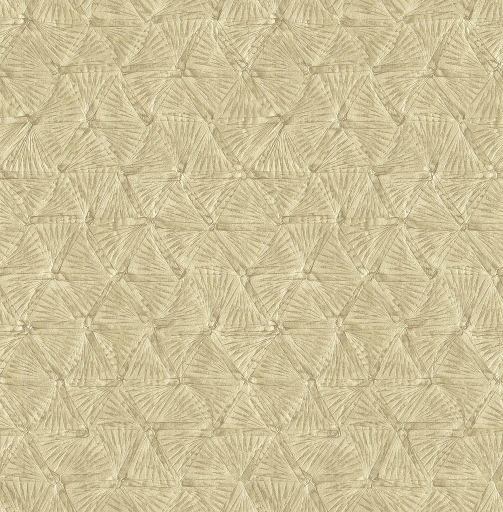 A-Street Prints Wright Textured Triangle Gold Wallpaper