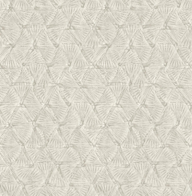 A-Street Prints Wright Platinum Textured Triangle Wallpaper