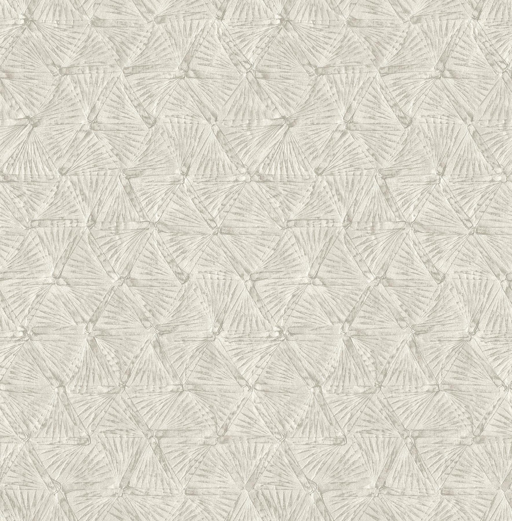 A-Street Prints Wright Platinum Textured Triangle Wallpaper