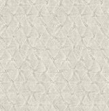 A-Street Prints Wright Textured Triangle Platinum Wallpaper