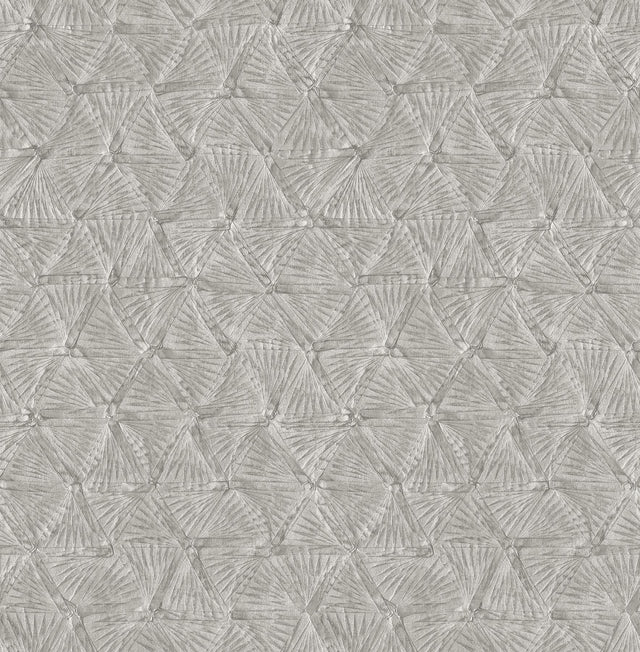 A-Street Prints Wright Pewter Textured Triangle Wallpaper