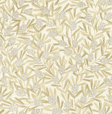 A-Street Prints Zulma Gold Decorative Botanical Wallpaper
