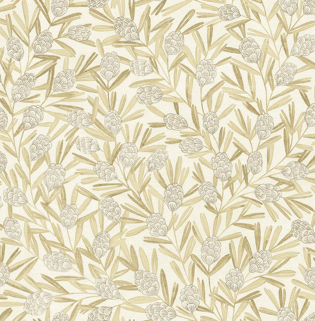 A-Street Prints Zulma Gold Decorative Botanical Wallpaper