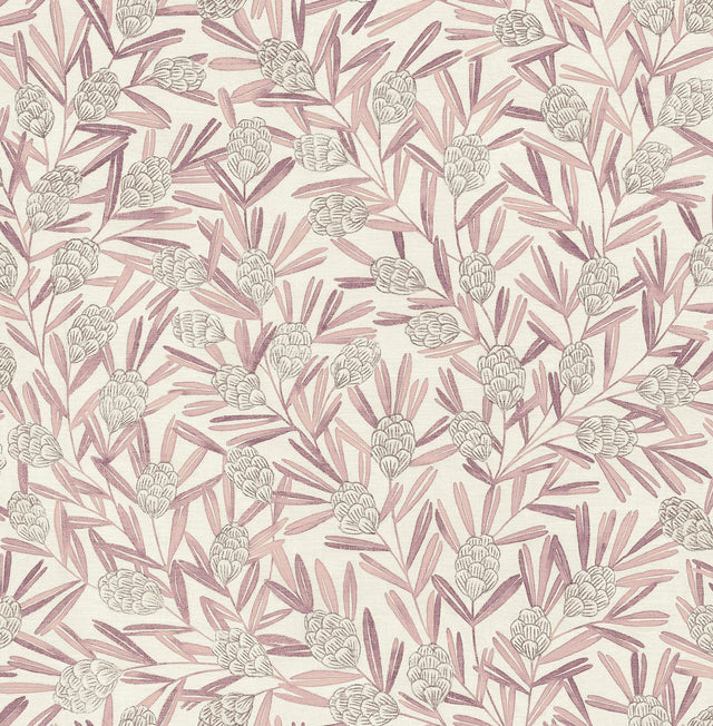 A-Street Prints Zulma Pink Decorative Botanical Wallpaper