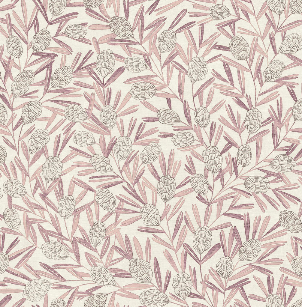 A-Street Prints Zulma Pink Decorative Botanical Wallpaper