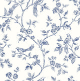 Brewster Home Fashions Ray Navy Bird Trail Wallpaper