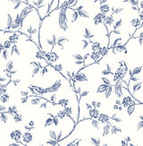 Brewster Home Fashions Ray Bird Trail Navy Wallpaper