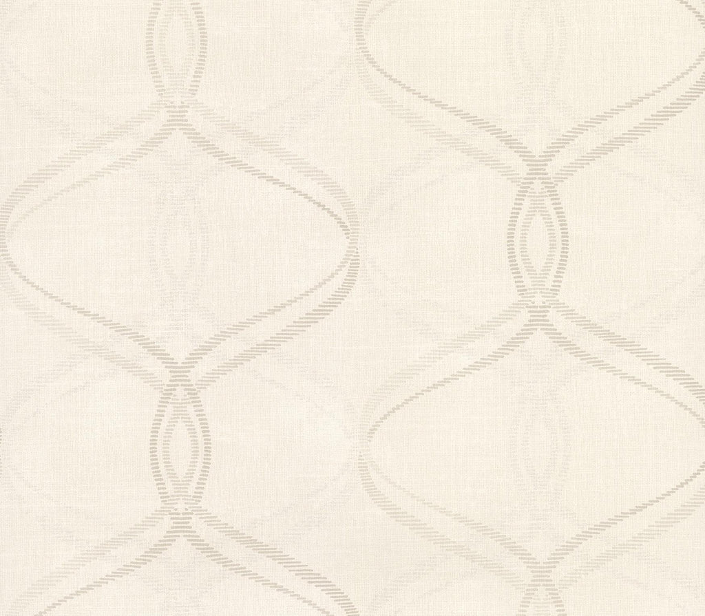 Brewster Home Fashions Waters Cream Ogee Wallpaper